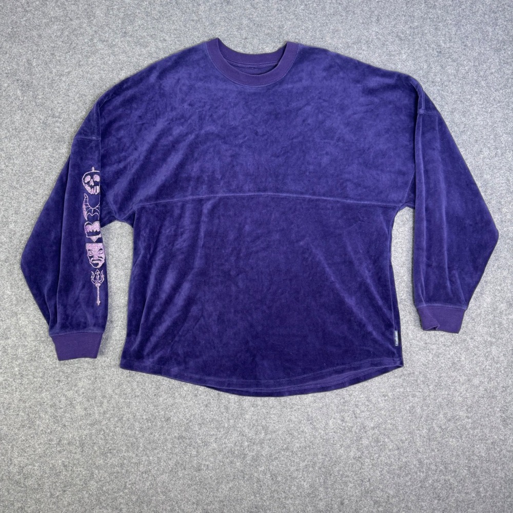 Disney Spirit Jersey Women M Purple Excellent Villains Velour I Make The Rules